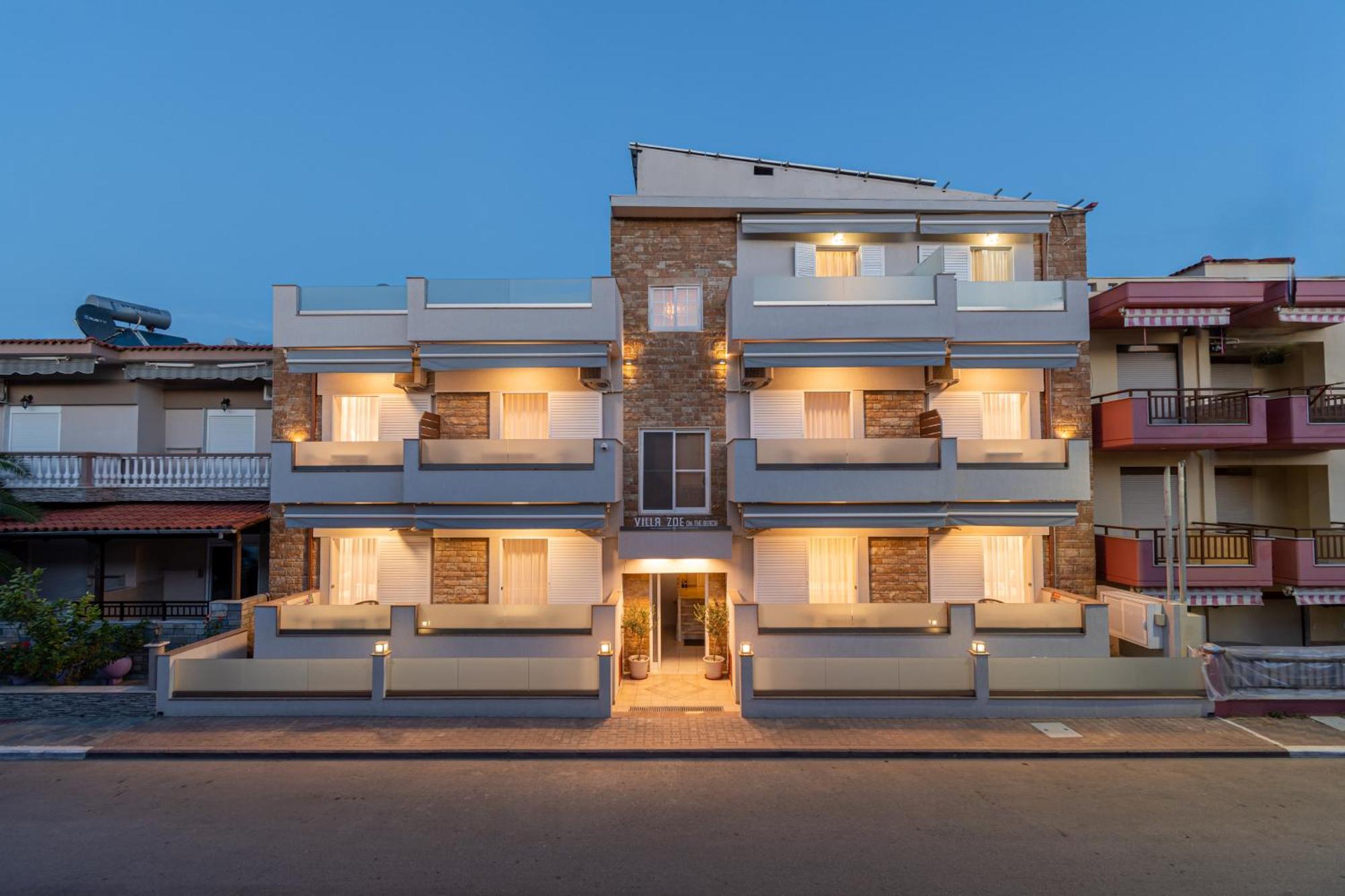 Villa Zoe On The Beach Sarti Exteriér fotografie